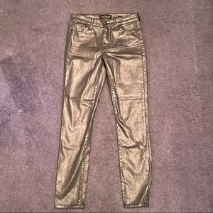 Lucky Brand Metallic High Rise Skinny Jeans
